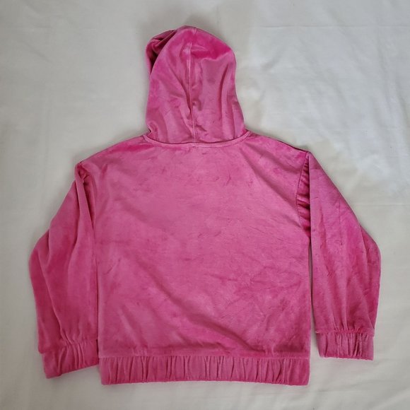 NWT Juicy Couture Kids Girls Philox Pink Velour Hoodie Pullover Sweatshirt Sz 7 - Picture 13 of 13